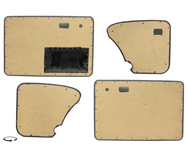 Door and rear panels black vinyl 66-90 beelte